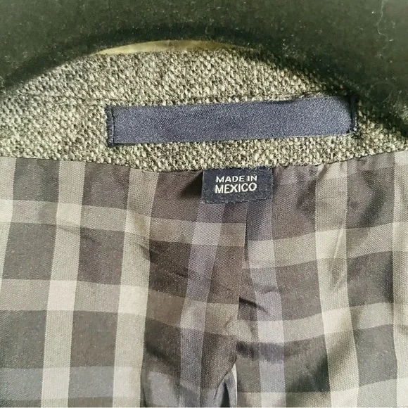 JoS A. Bank mens wool sport coat jacket size 52R/0 gray double button lined